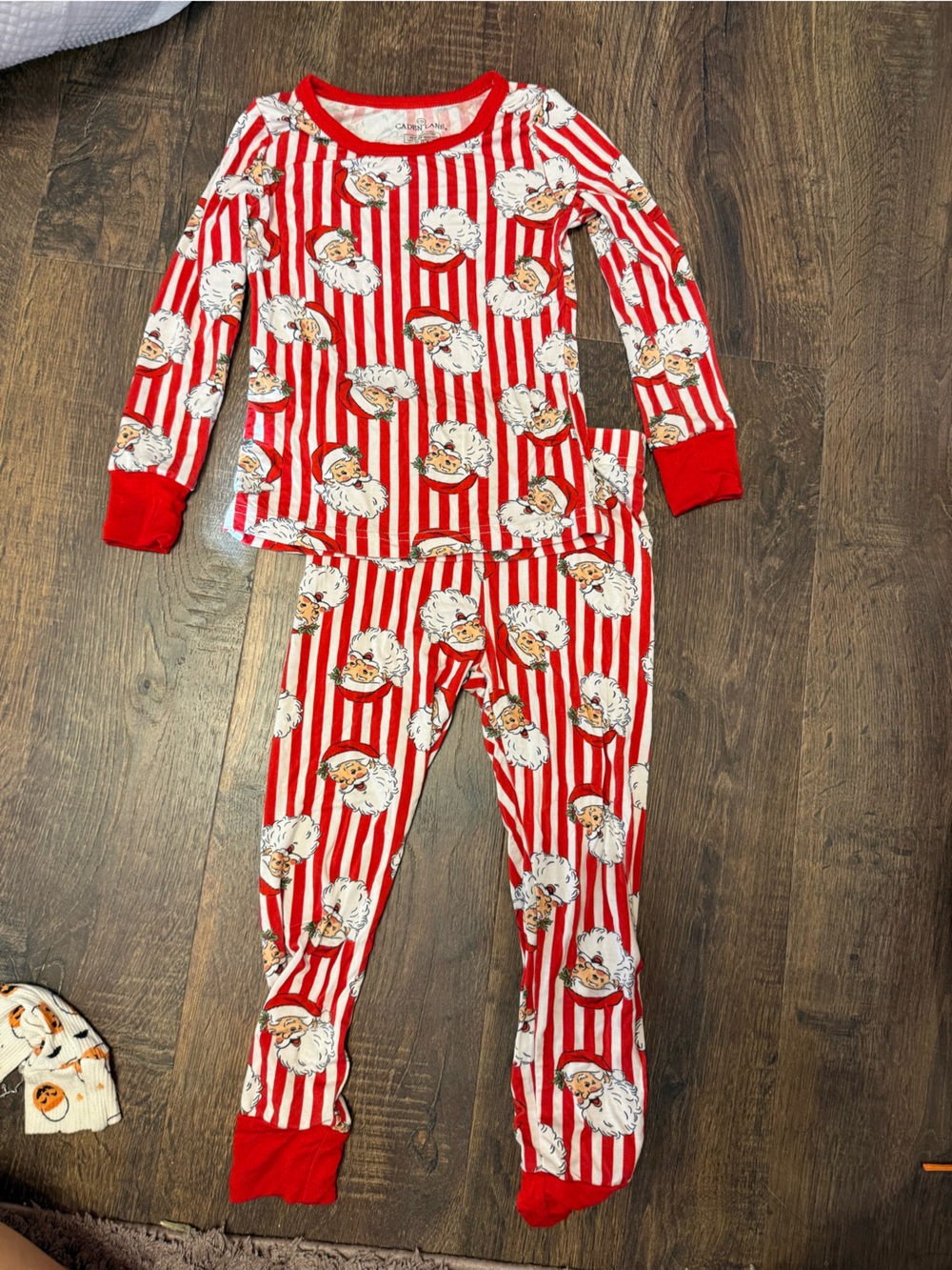 Caden Lane Red & White Santa Stripe Holiday PJs